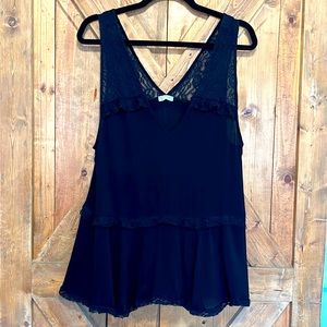 Free People Intimately Lace And Voile Slip Top